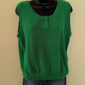 American Weekend Green Tank Top Style Shirt | Vintage Green Top for Women
